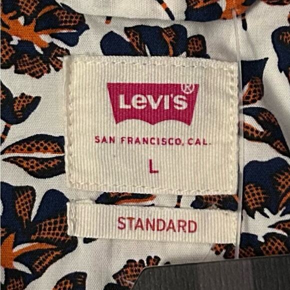Levi's Men's Floral Print Shirt Short Sleeve Size Large NWT - Picture 4 of 6